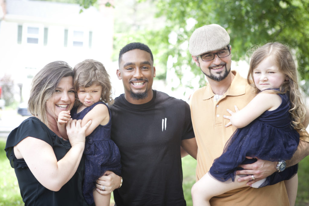 Rashard Davis with Greene Family